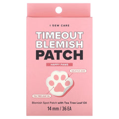 I Dew Care, Timeout Blemish Patch, Happy Paws, 36 Patches