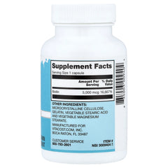 Vitacost, Biotin, 5,000 mcg, 120 Capsules