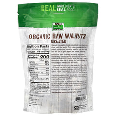 NOW Foods, Real Food, Organic Raw Walnuts, Unsalted, 12 oz (340 g)
