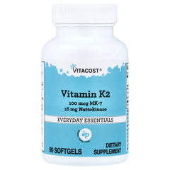Vitacost, Vitamin K2, MK-7 With Nattokinase, 90 Softgels