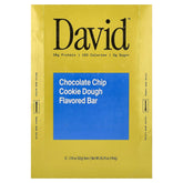 David Protein, Protein Bar, Chocolate Chip Cookie Dough, 12 Bars, 2.19 oz (62 g) Each