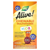 Nature's Way, Alive!® Kids, Chewable Multivitamin, Ages 2+, Orange & Berry Fruit, 120 Chewable Tablets