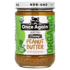 Once Again, Organic Peanut Butter, Creamy, Unsweetened, 16 oz (454 g)