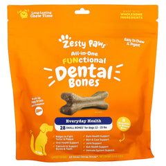 Zesty Paws, All-In-One Functional Dental Bones, For Dogs, All Ages, Cinnamon, 28 Small Dental Bones, 8.4 oz (238 g)