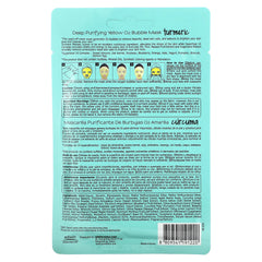 Purederm, Deep Purifying Yellow O2 Bubble Beauty Mask, Turmeric, 1 Sheet Mask, 0.88 oz (25 g)