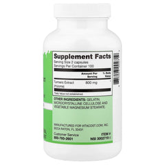 Vitacost, Turmeric Extract, 200 Capsules (400 mg per Capsule)