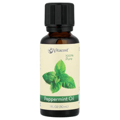 Vitacost, 100% Pure Peppermint Oil, 1 fl oz (30 ml)