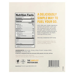Rise Bar, Protein Bar, Almond Honey, 12 Bars, 2.1 oz (60 g) Each