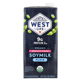 West Life, Organic Soymilk, Unsweetened, Plain, 32 fl oz (946 ml)