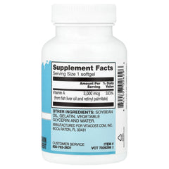 Vitacost, Vitamin A, 3,000 mcg (10,000 IU), 100 Softgels