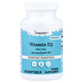 Vitacost, Vitamin D3 Mini Gels, 125 mcg (5,000 IU), 100 Softgels