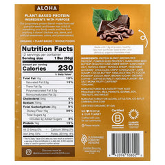 Aloha, Organic Protein Bars, Chocolate Espresso, 12 Bars, 1.98 oz (56 g) Each