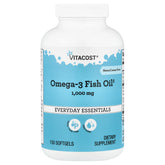 Vitacost, Omega-3 Fish Oil, Natural Lemon, 1,000 mg, 150 Softgels