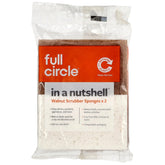 Full Circle, In a Nutshell™, Walnut Scrubber Sponges, 2 Count