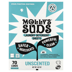 Molly's Suds, Laundry Detergent Sheets, Unscented, 35 Sheets