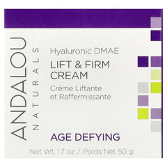 Andalou Naturals, Lift & Firm Cream, Hyaluronic DMAE, Age Defying, 1.7 oz (50 g)