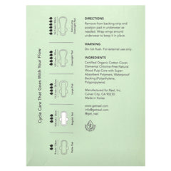 Rael, Organic Cotton Cover Pads, Regular, 16 Count