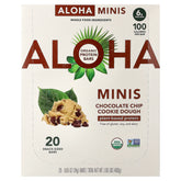 Aloha, Organic Protein Mini Bars, Chocolate Chip Cookie Dough, 20 Bars, 0.85 oz (24 g) Each
