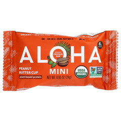 Aloha, Organic Protein Mini Bars, Peanut Butter Cup, 20 Bars, 0.85 oz (24 g) Each