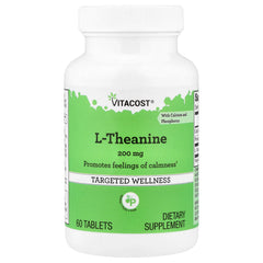 Vitacost, L-Theanine With Calcium and Phosphorus, 60 Tablets