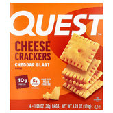 Quest Nutrition, Cheese Crackers, Cheddar Blast, 4 Bags, 1.06 oz (30 g) Each