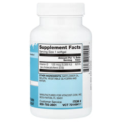 Vitacost, Vitamin D3 Mini Gels, 125 mcg (5,000 IU), 200 Softgels