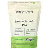 Sprout Living, Simple Pea Protein, Unflavored, 1 lb (454 g)