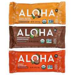 Aloha, Organic Protein Bars, Variety Pack, 12 Bars, 1.98 oz (56 g) Each