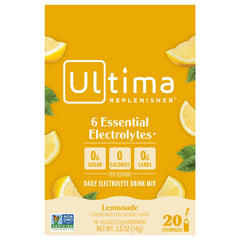 Ultima Replenisher, Daily Electrolyte Drink Mix, Lemonade, 20 StickPacks, 0.13 oz (3.7 g) Each
