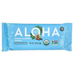 Aloha, Organic Protein Bars, Vanilla Almond Crunch, 12 Bars, 1.98 oz (56 g) Each