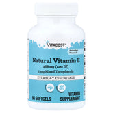 Vitacost, Everyday Essentials, Natural Vitamin E, 90 Softgels