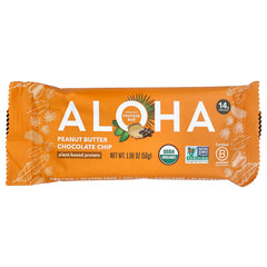 Aloha, Organic Protein Bars, Peanut Butter Chocolate Chip, 12 Bars, 1.98 oz (56 g) Each