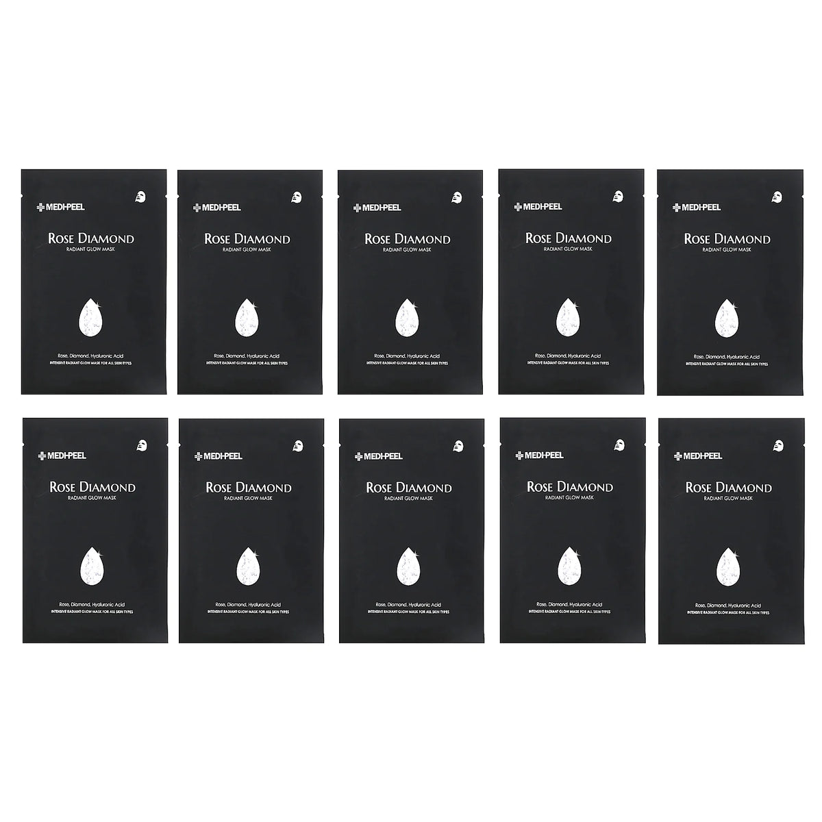 Medi-Peel, Rose Diamond, Radiant Glow Beauty Mask, 10 Sheet Masks, 25 ml Each