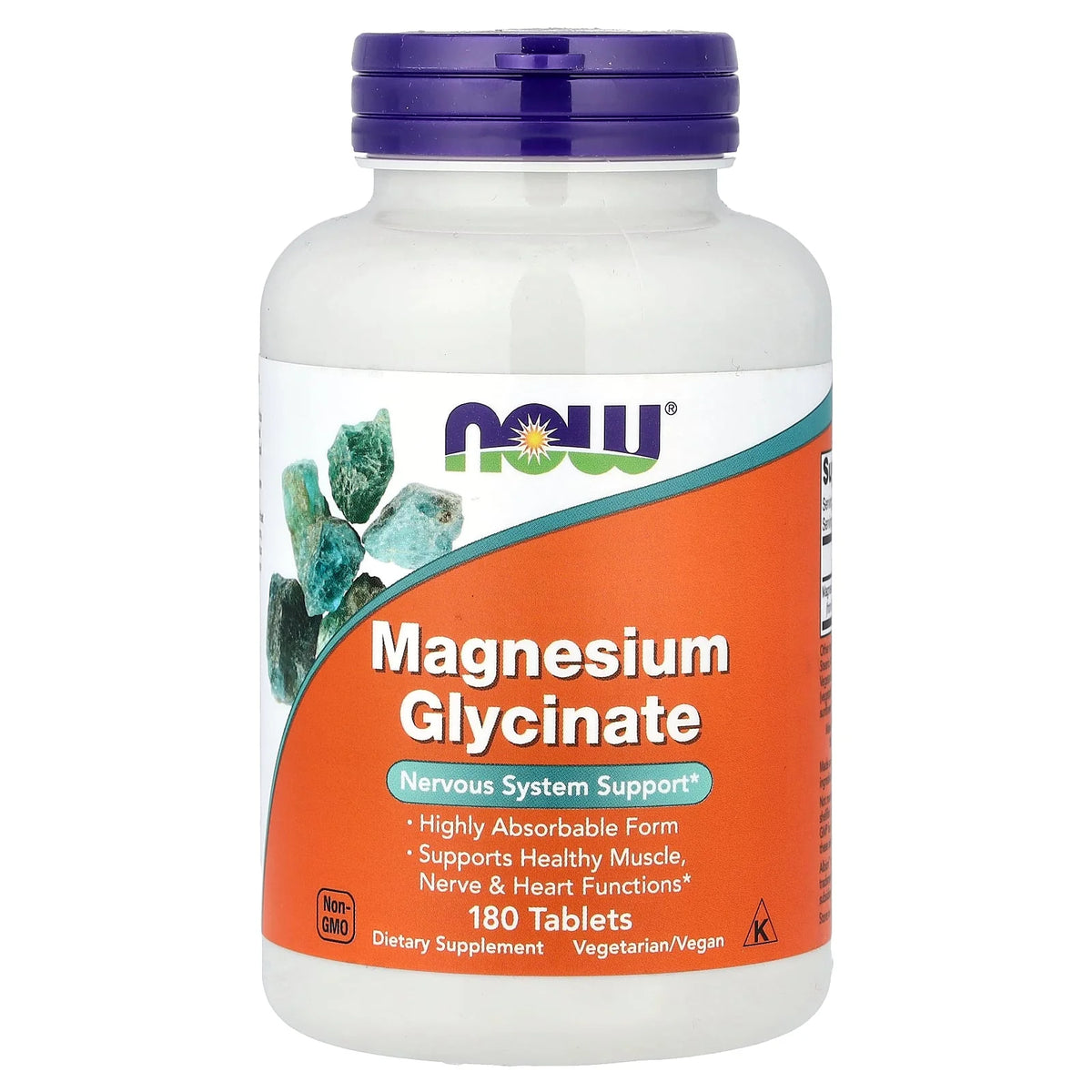 NOW Foods, Magnesium Glycinate, 180 Tablets (100 mg per Tablet)