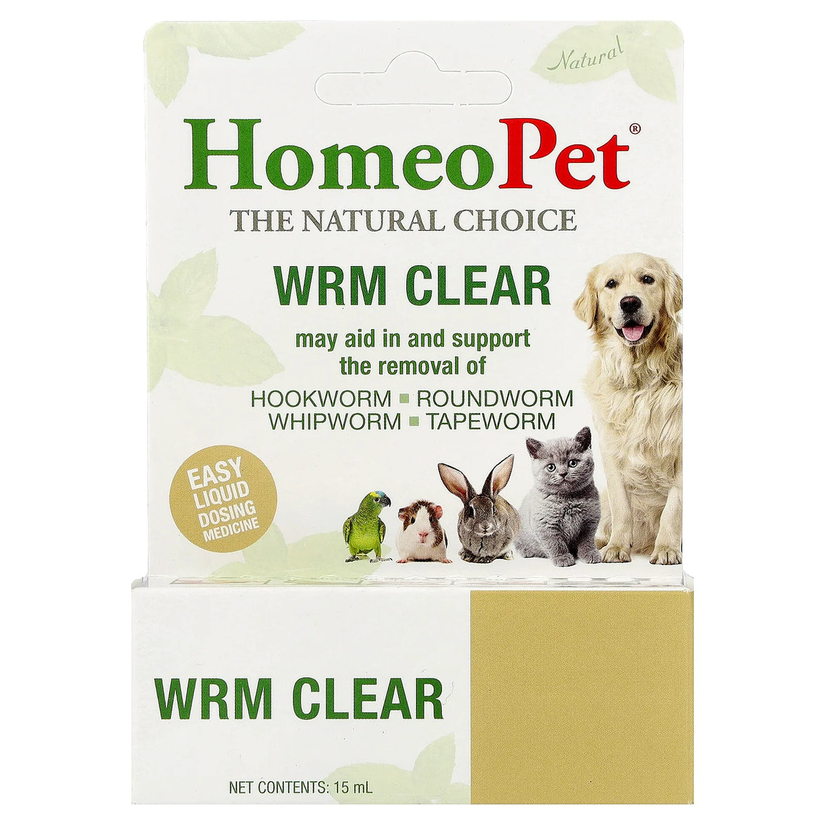 HomeoPet, WRM Clear, 15 ml