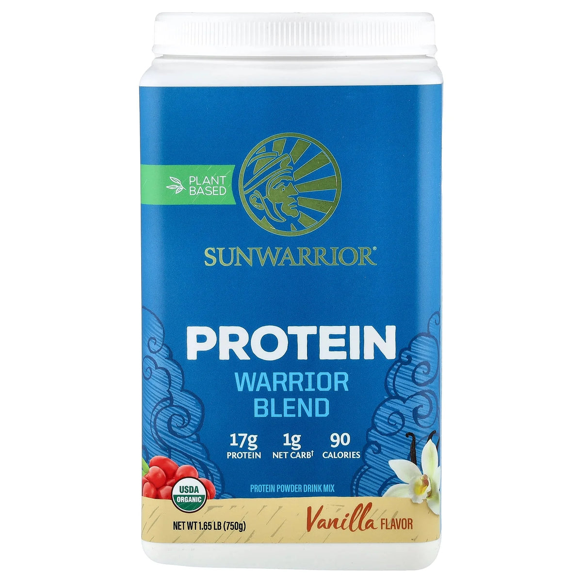 Sunwarrior, Warrior Blend, Protein, Vanilla, 1.65 lb (750 g)
