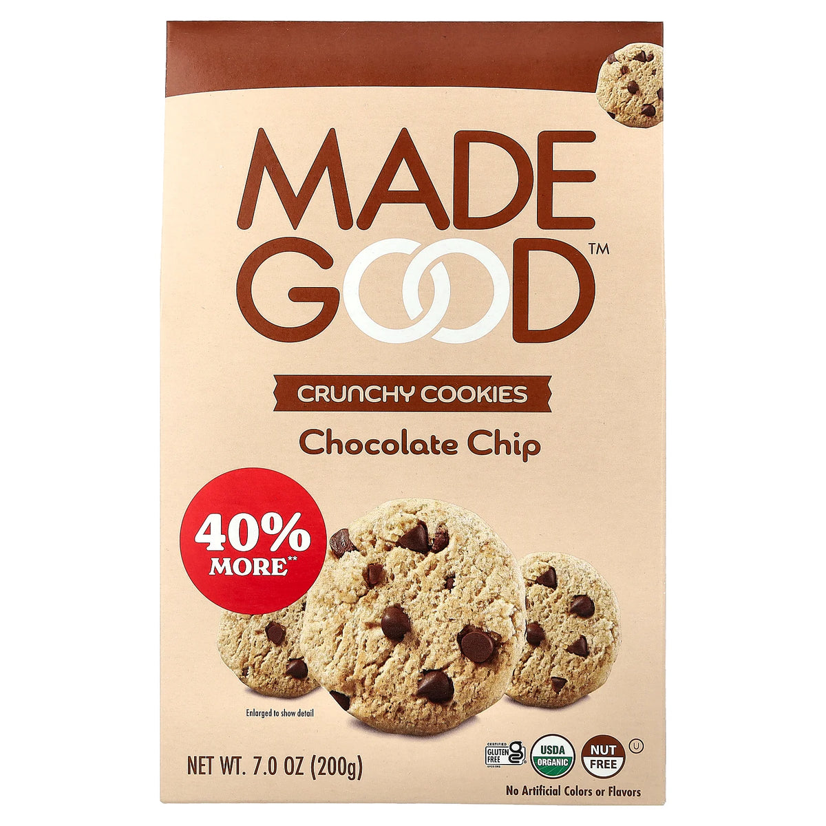 MadeGood, Crunchy Cookies, Chocolate Chip, 7 oz (200 g)