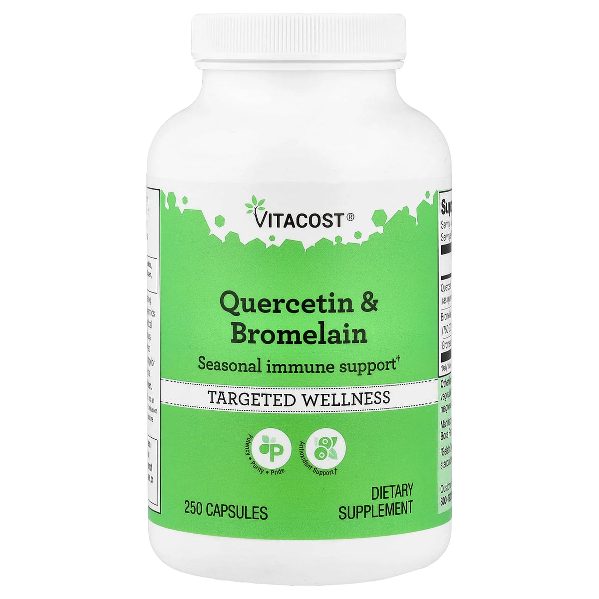 Vitacost, Quercetin & Bromelain, 250 Capsules