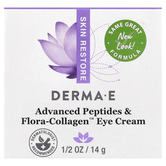 DERMA E, Advanced Peptides & Flora-Collagen™ Eye Cream, 1/2 oz (14 g)
