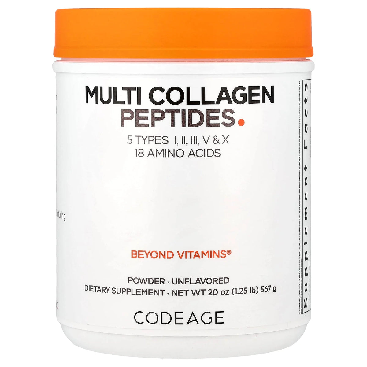 Codeage, Multi Collagen Peptides Powder, Unflavored, 20 oz (567 g)