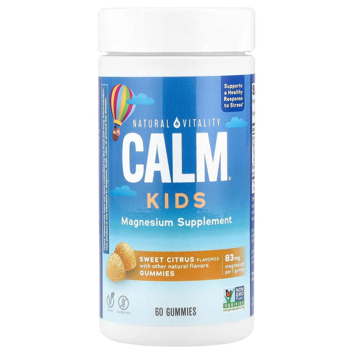 Natural Vitality, CALM®, Kids Gummies, Sweet Citrus, 83 mg, 60 Gummies