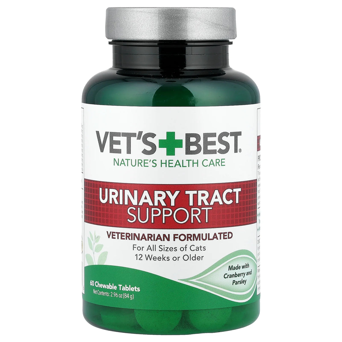 Vet's Best, Urinary Tract Support, For Cats, All Sizes, 12 Weeks+, 60 Chewable Tablets, 2.96 oz (84 g)