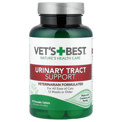 Vet's Best, Urinary Tract Support, For Cats, All Sizes, 12 Weeks+, 60 Chewable Tablets, 2.96 oz (84 g)