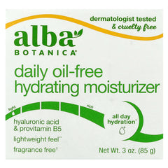 Alba Botanica, Daily Oil-Free Hydrating Moisturizer, Fragrance Free, 3 oz (85 g)