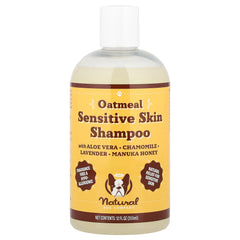 Natural Dog Company, Oatmeal Sensitive Skin Shampoo, For Dogs, Fragrance Free, 12 fl oz (355 ml)
