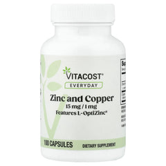 Vitacost, Everyday, Zinc and Copper, 100 Capsules