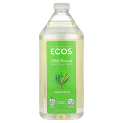 Ecos®, Plant Powered Hand Soap Refill, Lemongrass, 32 fl oz (946 ml)