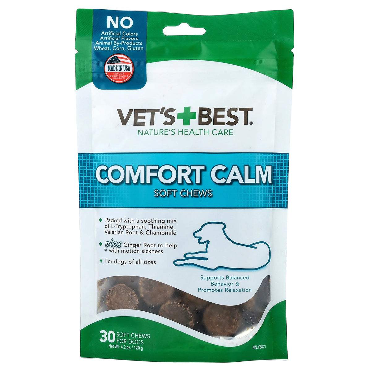 Vet's Best, Comfort Calm Soft Chews, For Dogs, All Sizes, 30 Soft Chews, 4.2 oz (120 g)