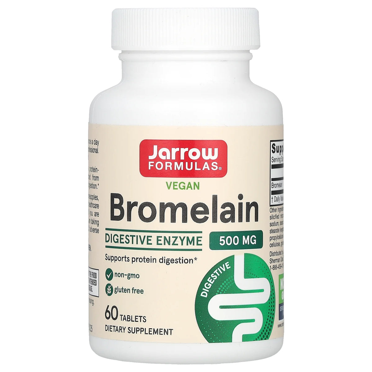 Jarrow Formulas, Vegan Bromelain, 500 mg, 60 Tablets