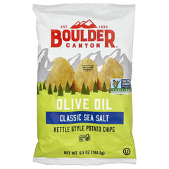 Boulder Canyon, Olive Oil Kettle Style Potato Chips, Classic Sea Salt, 6.5 oz (184.3 g)